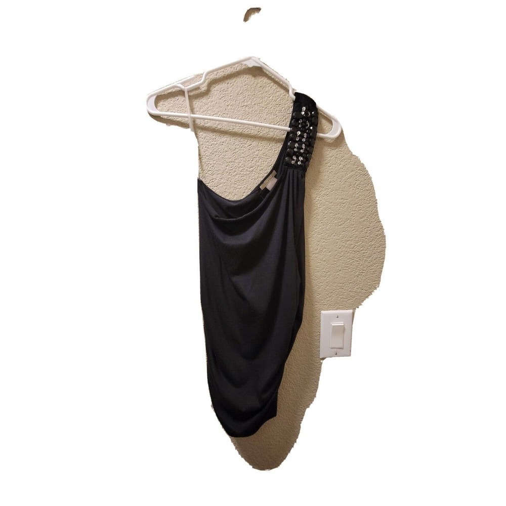 La Perna Mini Dress With Jewels Over The Shoulder Size Small
